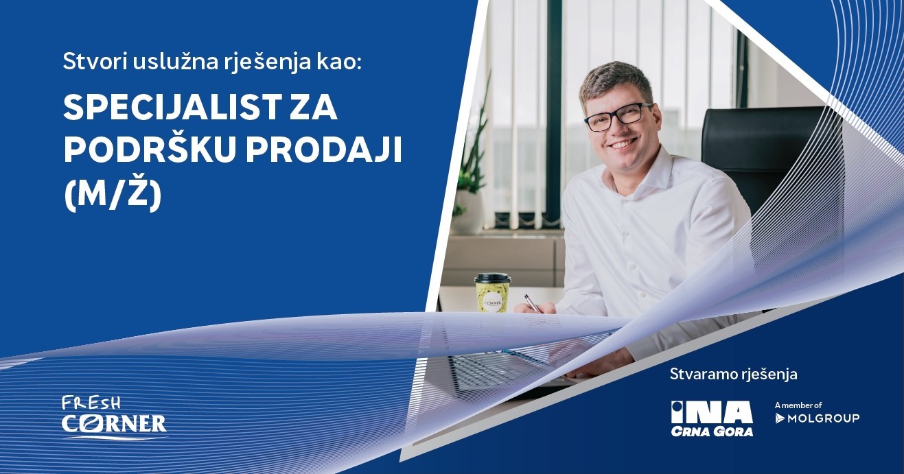 INA CRNA GORA logo - Oglas za posao Specijalista za podršku prodaji (m/ž) Podgorica Crna Gora