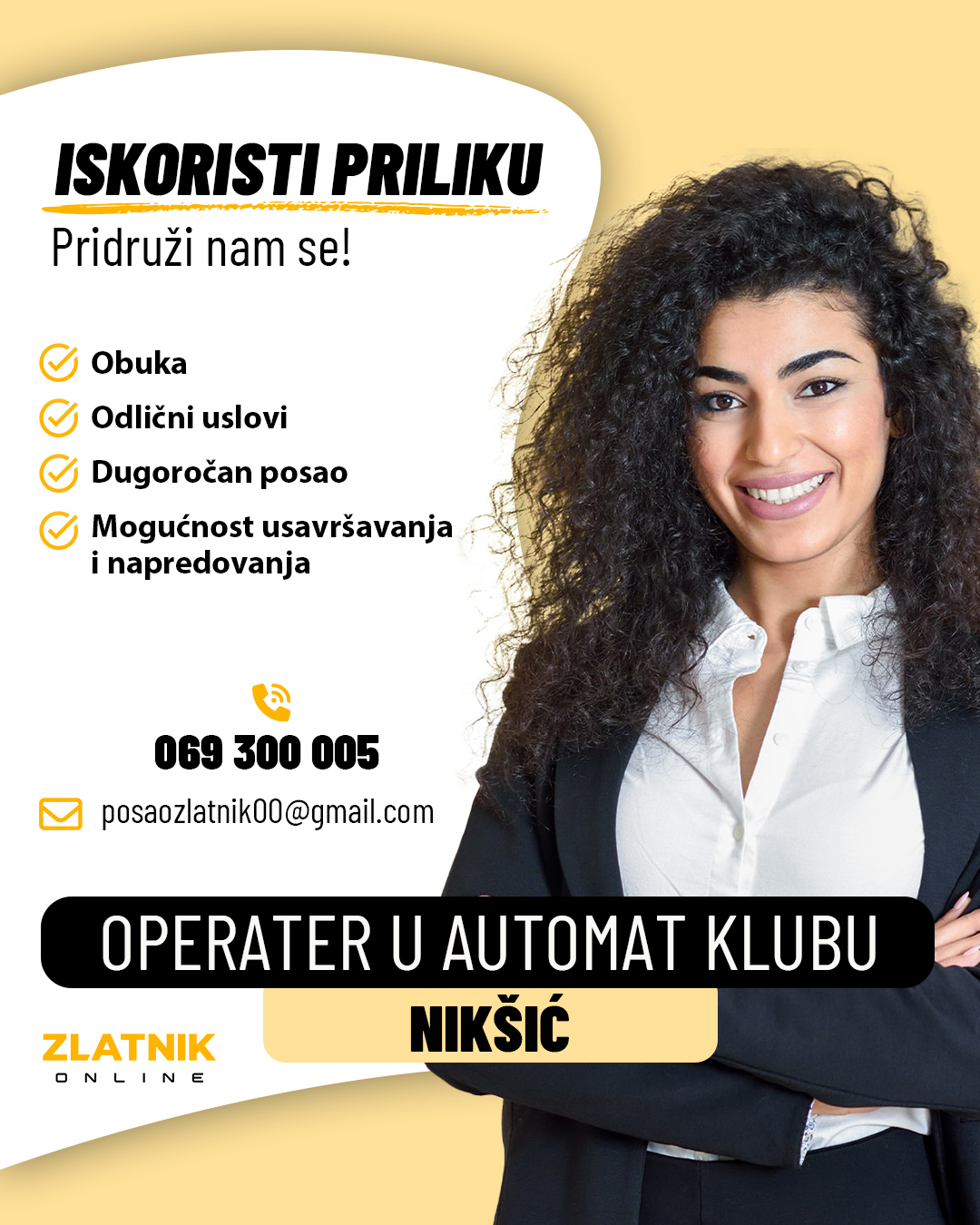 Zlatnik logo - Oglas za posao Operater u automat klubu (m/ž) Nikšić Crna Gora